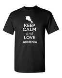 Keep Calm And Love Armenia Country Patriotic Novelty Adult T-Shirt Tee