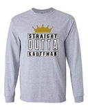 Long Sleeve Adult T-Shirt Straight Outta Kauffman Crown Baseball Sports Team DT