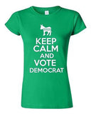 Junior Keep Calm And Vote Democrat Politics Novelty Statement T-Shirt Tee