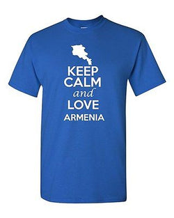 Keep Calm And Love Armenia Country Patriotic Novelty Adult T-Shirt Tee