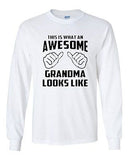 Long Sleeve Adult T-Shirt This Is What An Awesome Grandma Looks Like Grandmother