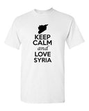 Keep Calm And Love Syria Country Nation Patriotic Novelty Adult T-Shirt Tee