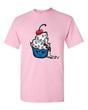 Too Cute To Eat Cupcake Cherry Sweet Food Dessert Novelty Adult DT T-Shirt Tee