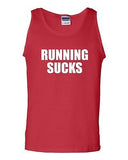 Running Sucks Fitness Funny Humor Novelty Statement Graphics Adult Tank Top