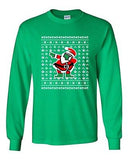 Long Sleeve Adult T-Shirt Dabbing Santa Dab Ugly Christmas Football Sports DT