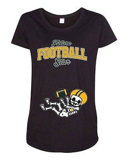 Future Football Star Green Bay Baby Skeleton Maternity DT T-Shirt Tee