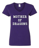 V-Neck Ladies Mother Of Dragons Funny TV Show Series Parody Fan T-Shirt Tee