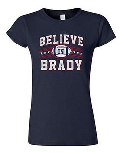 Junior Believe In Brady Ball Football Sports MVP New England Fan DT T-Shirt Tee