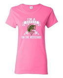 Ladies I'm A Hooker On The Weekends Fishing Fish Girl Funny Humor DT T-Shirt Tee