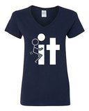 V-Neck Ladies Fck It Screw It Who Cares YOLO Funny Humor T-Shirt Tee