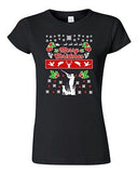 Junior Merry Christmas Hunting Dog Animals Ugly Christmas Funny DT T-Shirt Tee