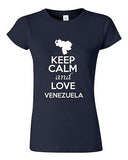 Junior Keep Calm And Love Venezuela Country Statement Novelty T-Shirt Tee