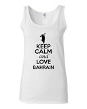 Junior Keep Calm And Love Bahrain Country Nation Patriotic Sleeveless Tank Top