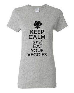 Ladies Keep Calm And Eat Your Veggies Vegetarian Vegetables Food T-Shirt Tee