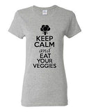 Ladies Keep Calm And Eat Your Veggies Vegetarian Vegetables Food T-Shirt Tee