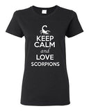 Ladies Keep Calm And Love Scorpions Venom Animal Lover Wild Funny T-Shirt Tee