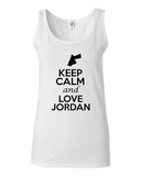 Junior Keep Calm And Love Jordan Country Patriotic Sleeveless Tank Top