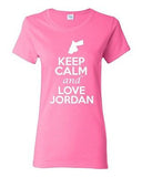 Ladies Keep Calm And Love Jordan Country People Nation Patriotic T-Shirt Tee