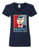 V-Neck Ladies Donald Trump Nope 2016 Vote for President Campaign T-Shirt Tee