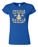 Junior Inhale The Good Sh*t Exhale The Bullsh*t Yoga Hatha Funny DT T-Shirt Tee