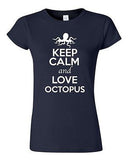 Junior Keep Calm And Love Octopus Seafood Sea Animal Lover Humor T-Shirt Tee