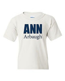 Ann Arbaugh Bold Football Michigan Sports Game Novelty Youth Kids T-Shirt Tee