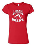 Junior I Bend So I Don't Break Yoga Hatha Dance Exercise Funny DT T-Shirt Tee