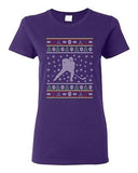 Ladies Hockey Puck Helmet Jersey Sports Ball Team Ugly Christmas DT T-Shirt Tee