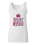 Junior Selfie Queen Crown Pink Pic Photo Camera Funny Humor Sleeveless Tank Tops