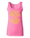 Junior May The 4th Be With You Star Wars Fan Wear Graphic Humor Novelty Tank Top