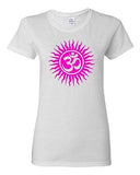Ladies Om Aum Yoga Hindu Sanskrit India Symbol Buddhism Religion T-Shirt Tee