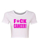 Crop Top Ladies F*ck Cancer F*ck! Survivor Fight Support Motivate T-Shirt Tee