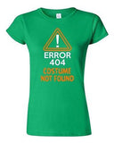 Junior Costume Error 404 Not Found Halloween Orange Funny Humor DT T-Shirt Tee