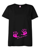 Maternity Get Me Out Of Here! Motherhood Novelty Funny Black T-Shirt Tee