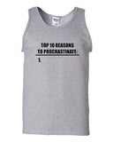 Top 10 To Procastinate 1. Humor Novelty Statement Graphics Adult Tank Top