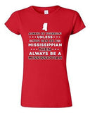 Junior Always Be Yourself Unless You Can Be An Mississippian Map DT T-Shirt Tee