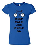 Junior Keep Calm And Cycle On Cycling Bike Bicycle Ride Funny DT T-Shirt Tee