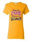 Ladies Pretty In Pink Dangerous In Camo Hunt Deer Country Funny DT T-Shirt Tee