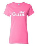 Ladies Queen Crown Couple Love Matching Relationship GF Funny DT T-Shirt Tee