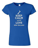 Junior Keep Calm And Love New Zealand Country Patriotic Novelty T-Shirt Tee