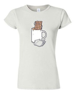 Junior Randy Otter Hot Chocolate Cup Desserts Funny Arts Portray DT T-Shirt Tee