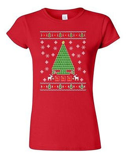 Junior Periodic Tree Table Of Elements Science Ugly Christmas DT T-Shirt Tee
