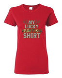 Ladies My Lucky Hunting Shirts Deer Hunt Camouflage Camo Funny DT T-Shirt Tee