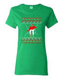 Ladies Bling Santa Sweater Music Cellphone Ugly Christmas Funny DT T-Shirt Tee