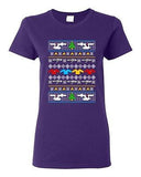 Ladies Star Travel Ugly Christmas Comic Space Movie Parody Funny DT T-Shirt Tee