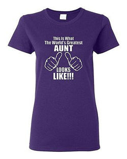 Ladies This Is What The World's Greatest Aunt Auntie Gift Novelty T-Shirt Tee