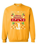 Merry Christmas Hunting Dog Hunt Animals Ugly Christmas DT Crewneck Sweatshirt