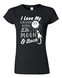 Junior I Love My Grand Kids To The Moon And Back Funny Humor DT T-Shirt Tee