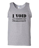 I Void Warranties Mechanic Wrench Humor Novelty Statement Graphic Adult Tank Top