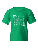 A B C D ELEMENO Funny Humor Novelty Youth Kids T-Shirt Tee